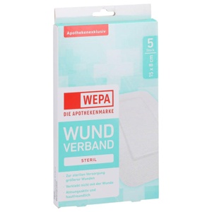 WEPA WUNDVERBAND STERIL 15x8 cm 5 St Pflaster Produktbild