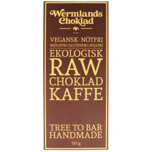 WermlandsChoklad Rawchoklad EKO, 50 g, Kaffe produkt bild