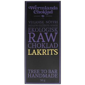 WermlandsChoklad Rawchoklad EKO, 50 g, Lakrits produkt bild