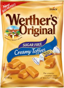 Werthers Original Creamy Toffees Sockerfri 80g produkt bild