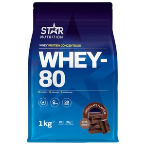 Whey-80 Vassleprotein 1 kg produkt bild