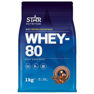 Whey-80 Vassleprotein 1 kg produkt bild