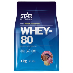 Whey-80 Vassleprotein 1 kg produkt bild