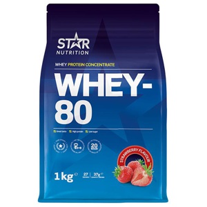 Whey-80 Vassleprotein 1 kg produkt bild