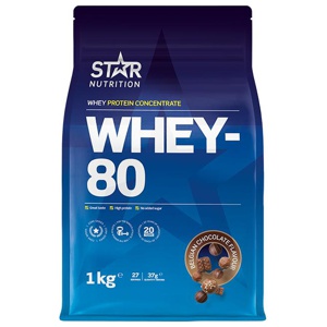 Star Nutrition Whey-80 Belgian Chocolate 1000g produkt bild