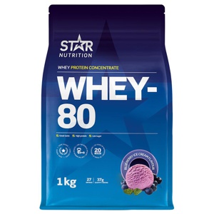 Star Nutrition Whey-80 Blueberry Ice Cream 1000g produkt bild