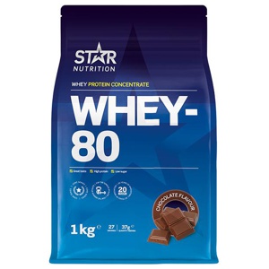 Whey-80 Vassleprotein 1 kg produkt bild