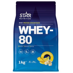 Whey-80 Vassleprotein 1 kg produkt bild