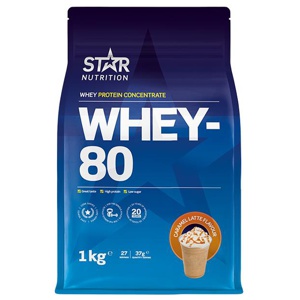 Star Nutrition Whey-80 Caramel Latte 1000g produkt bild