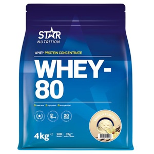 Whey-80 Vassleprotein 4 kg produkt bild