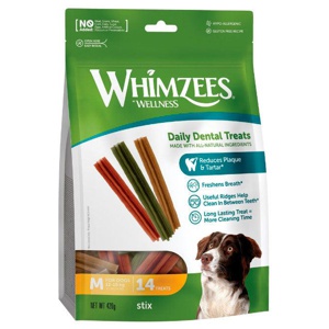 Whimzees Dental Stix M, 14 stk, 420 g produktbillede