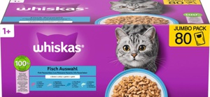 Whiskas 1+ Fisch Auswahl in Gelee 80 x 85 g Produktbild