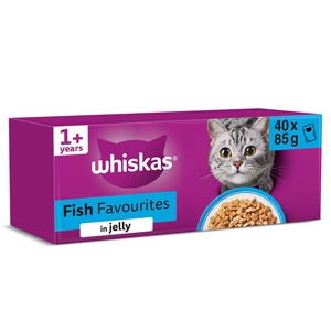 Whiskas 1+ Fish Favourites in Jelly product image
