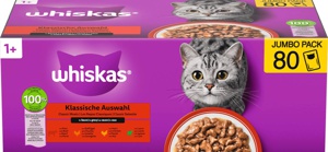 Whiskas 1+ Klassische Auswahl in Sauce 80 x 85 g Produktbild