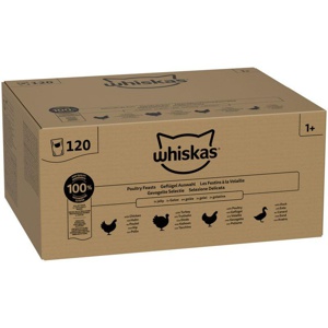 Whiskas Adult Beutel Geflügel Auswahl in Gelee 120 x 85 g Produktbild
