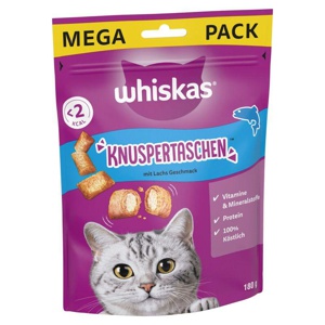 Whiskas Knuspertaschen Lachs 180 g Produktbild