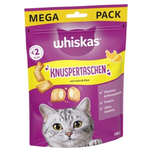 Whiskas Knuspertaschen Mega Pack 180g Huhn und Käse Produktbild