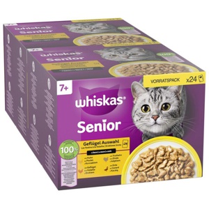 Whiskas Multipack 7+ Geflügel Auswahl in Sauce 24 x 85g Produktbild