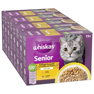 Whiskas Multipack 11+ Geflügel Auswahl in Gelee 12 x 85g Produktbild