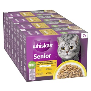 Whiskas Multipack 7+ Geflügel Auswahl in Gelee 12 x 85g Produktbild