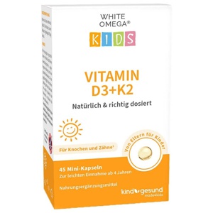 WHITE OMEGA KIDS VITAMIN D3 + K2 45 St Kapseln Produktbild