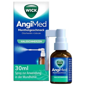 WICK Angimed Mentholgeschmack 2mg / ml + 0,5mg / ml Spr., 30 ml Spray Produktbild