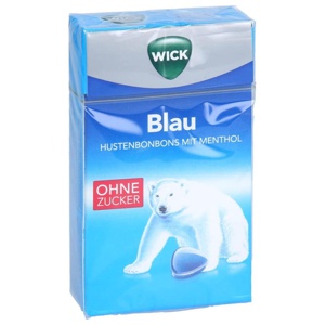 WICK BLAU Menthol Bonbons o.Zucker Clickbox Produktbild