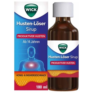 WICK Husten-Löser Sirup mit Honigaroma 200mg /15ml, 180 ml Sirup Produktbild