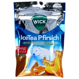 WICK IceTea Pfirsich Bonbons o.Zucker Produktbild