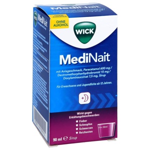 WICK MediNait mit Anisgeschmack Sirup, 90 ml Sirup Produktbild