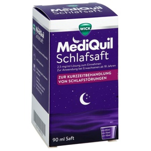 WICK MediQuil Schlafsaft 2,5 mg/ml Lösung zum Einnehmen, 90 ml Lösung zum Einnehmen Produktbild