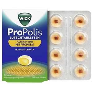 WICK ProPolis Lutschtabletten 16 St Lutschtabletten Produktbild