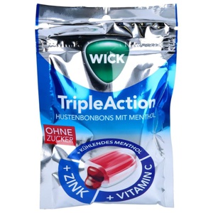 WICK TripleAction Menthol & Cassis o.Zucker Bon. Produktbild