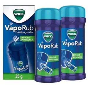 Wick VapoRub Erkältungssalbe im Applikator, 2x35 g Salbe Produktbild