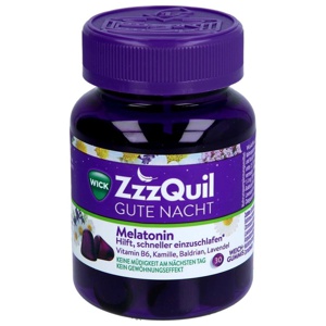 WICK ZzzQuil GUTE NACHT Melatonin Waldfruchtgeschmack 30 St Produktbild