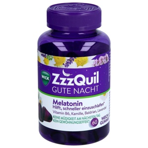 WICK ZzzQuil GUTE NACHT Melatonin Waldfruchtgeschmack 60 St Produktbild