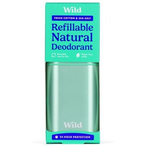 Wild Fresh Cotton & Sea Salt Deodorant with Aqua Case Starter Pack product image