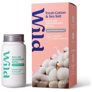 Wild Roll On Antiperspirant Fresh Cotton & Sea Salt Refill produktbilde