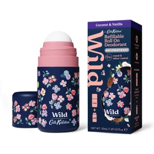 Wild Roll On Antiperspirant Marble Case Coconut & Vanilla Startpakke, 50 ml produktbilde