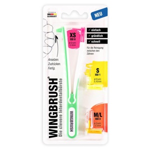 Wingbrush Starter-Set Interdentalbürste 3 Bürsten, 1 St Zahnbürste Produktbild