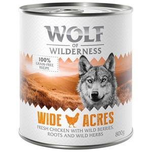 Wolf of Wilderness Kombi-Paket: 24 x 800 g Nassfutter + 4 x 70 g RAW Snacks Produktbild