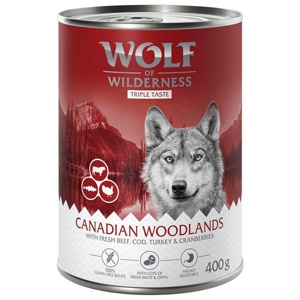Wolf of Wilderness "Triple Taste" 6 x 400 g Produktbild