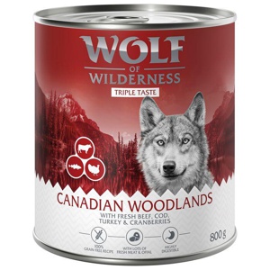 Sparpaket Wolf of Wilderness "Triple Taste" 24 x 800 g Produktbild