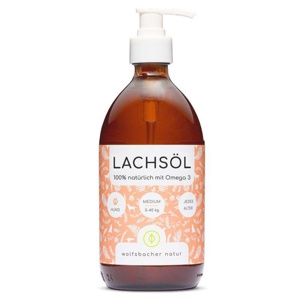 Wolfsbacher Natur Lachsöl für Hunde Produktbild