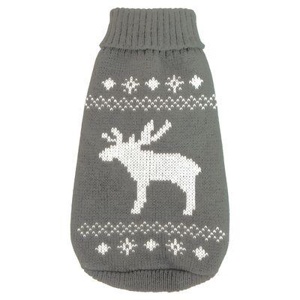 Wolters Strickpullover Elch Mops & Co. Hundezubehör grau/ weiß 30 cm Produktbild