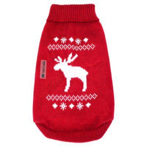 Wolters Strickpullover Elch Mops & Co. Hundezubehör weiß/ rot 30 cm Produktbild