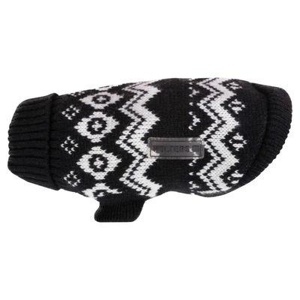 Wolters Strickpullover Norweger Mops & Co. Hundezubehör schwarz/ weiß 35 cm Produktbild