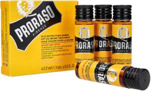 Proraso Hot Oil Beard Treatment Wood & Spice 4x17 ml produkt bild
