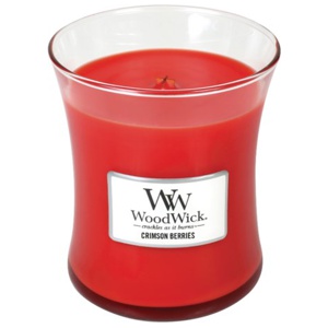 WoodWick medelstort doftljus i timglasburk med sprakande veke, Crimson Berries, upp till 60 timmars brinntid produkt bild