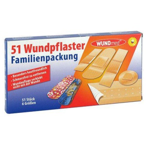 WUNDPFLASTER Familienpackung 6 Größen 51 St Pflaster Produktbild